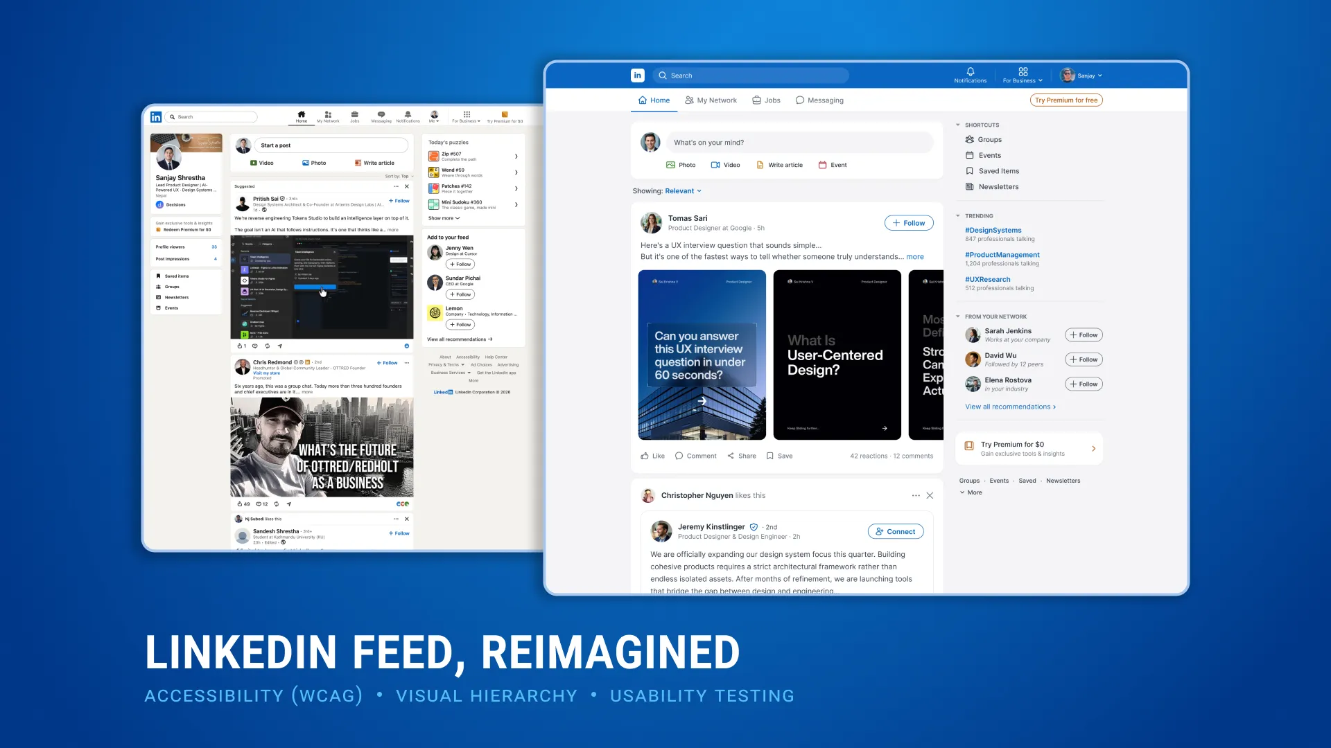 LinkedIn Homepage Feed Redesign cover